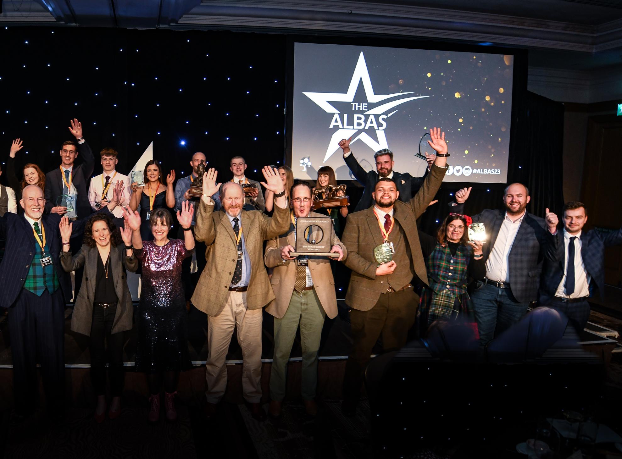Winners at Lantra Scotland's 2023 ALBAS awards ceremony