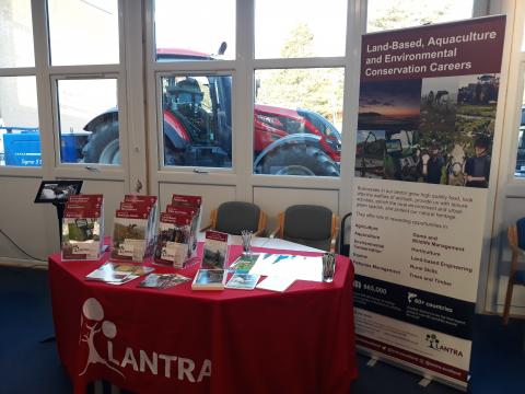 Golspie High School Career Event with tractor