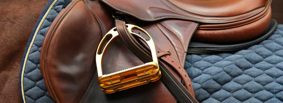 horse saddle with stirrup