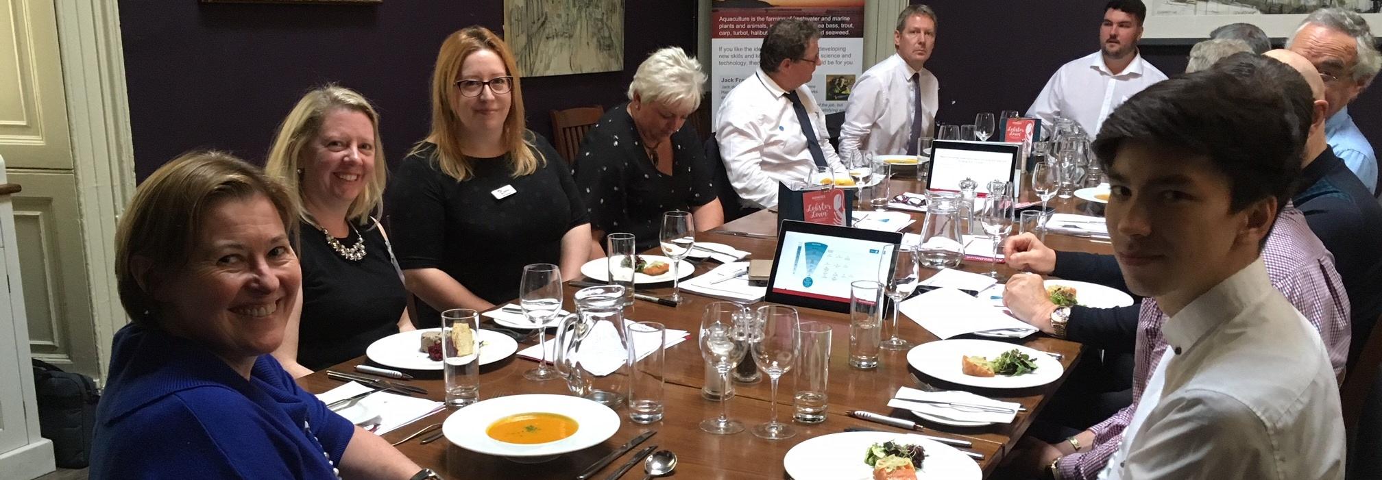 Aquaculture lunch with Lantra Scotland Chairman and industry figures