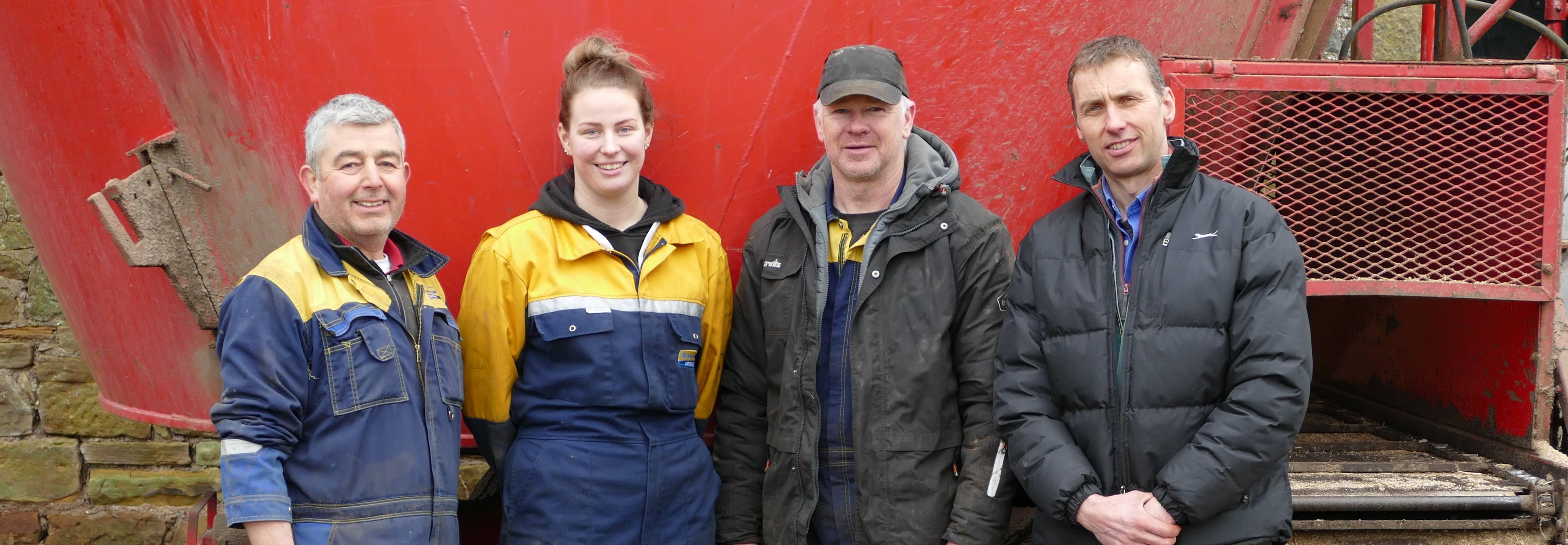 Farmer James Orr and team with Modern Apprentice Erica