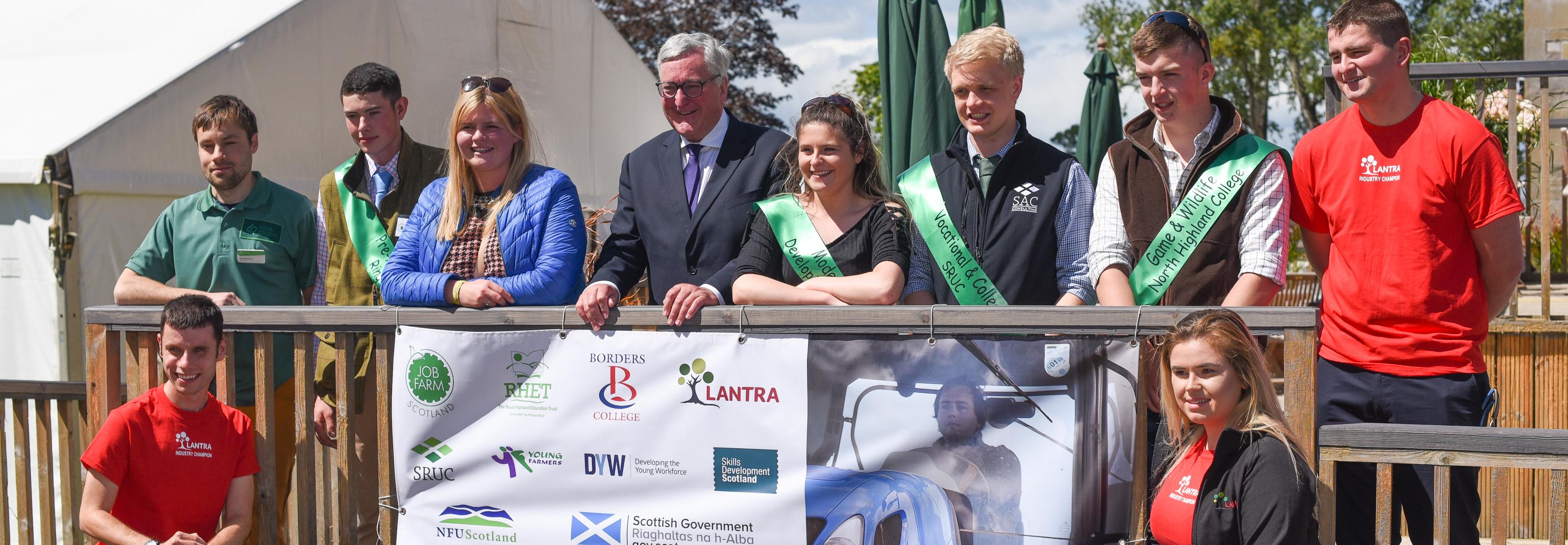 Lantra Scotland industry champions with Cabinet Secretary Fergus Ewing