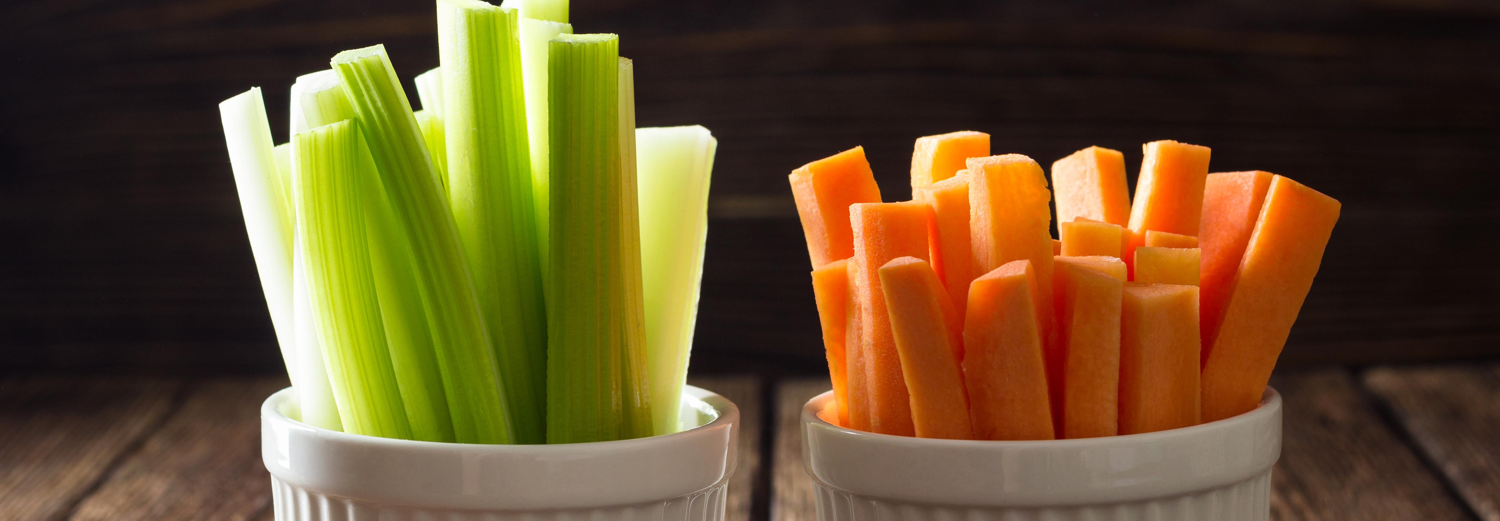 Celery and carrot sticks