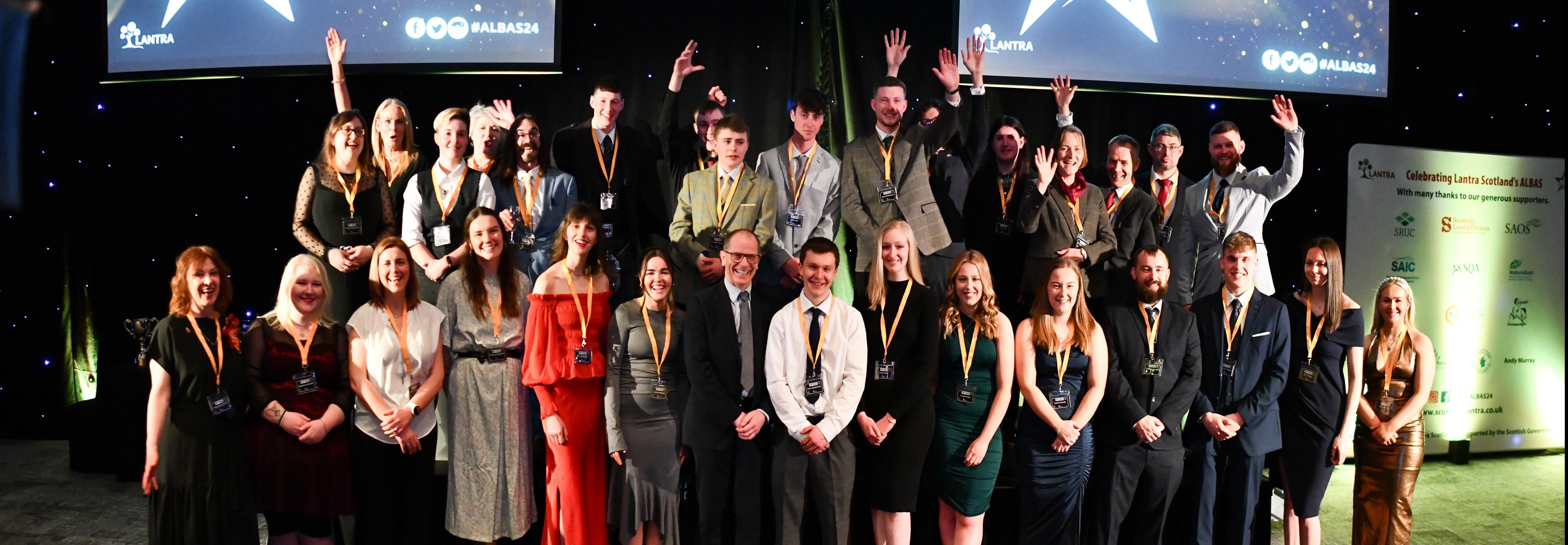 Winners celebrate at Lantra Scotland's ALBAS