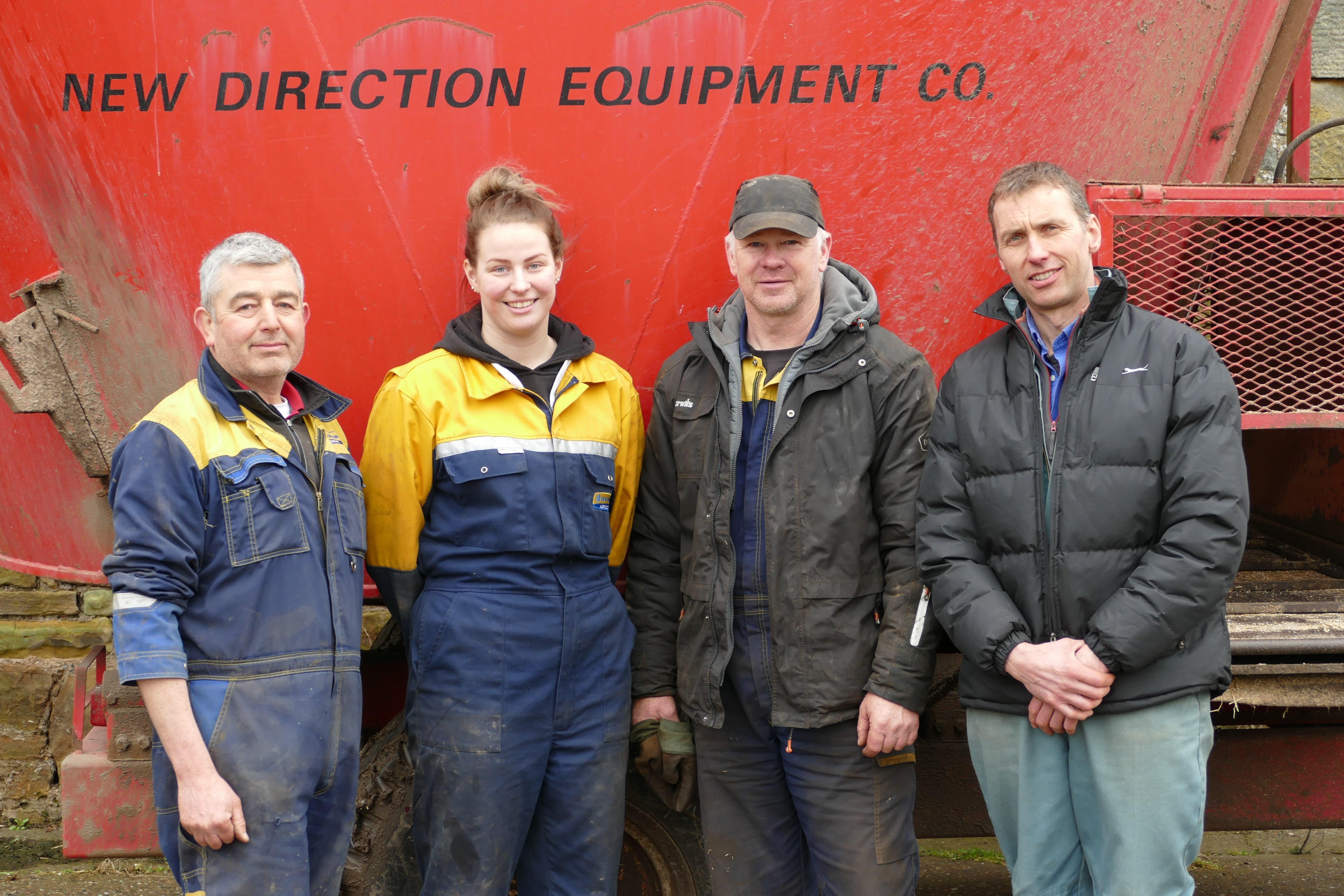 Farmer James Orr and his team including Modern Apprentice Erica Taylor