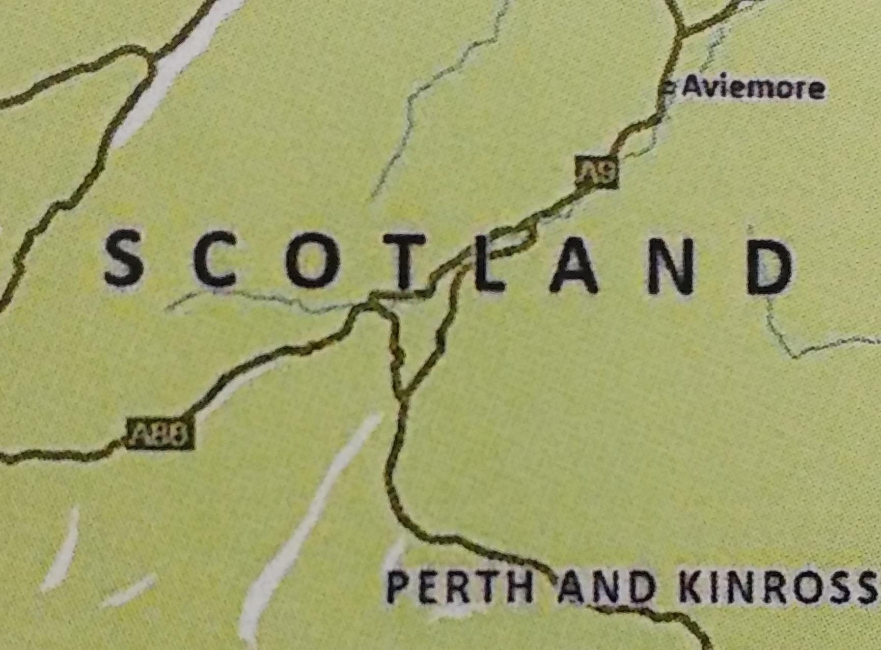 Map of central Scotland