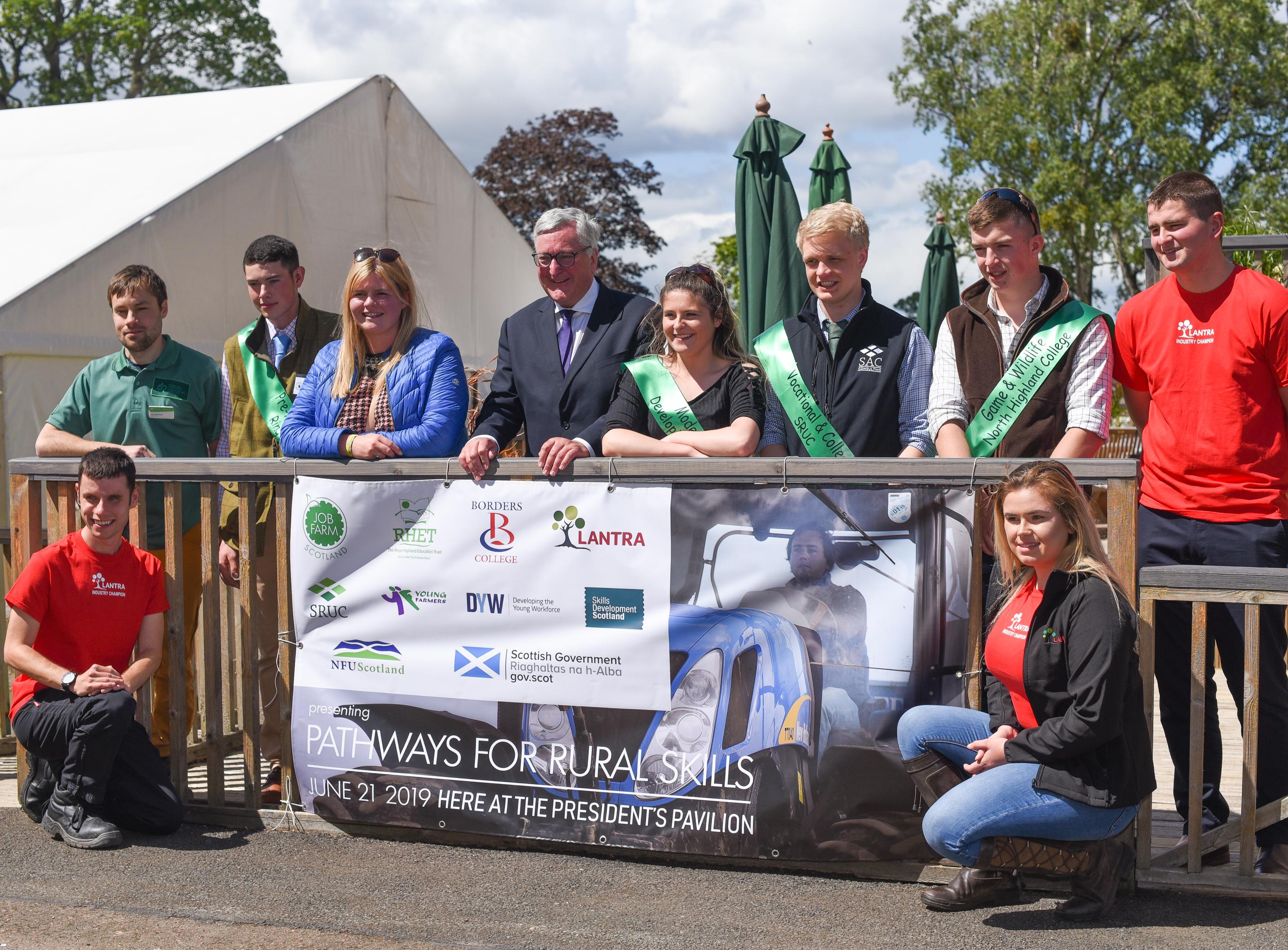 Lantra Scotland industry champions with Cabinet Secretary Fergus Ewing