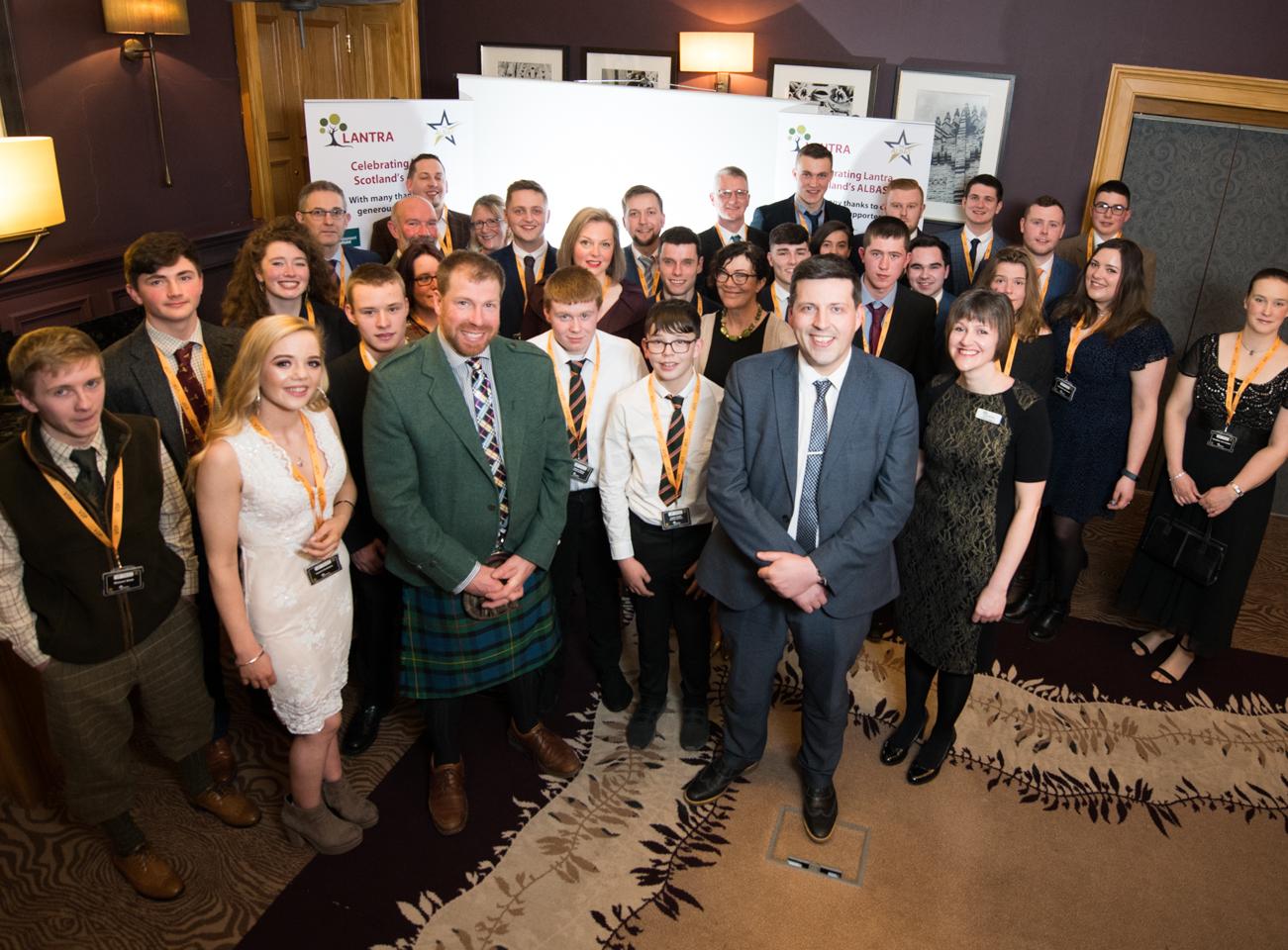 Lanrta Scotland's ALBAS finalists with Minister Jamie Hepburn MSP
