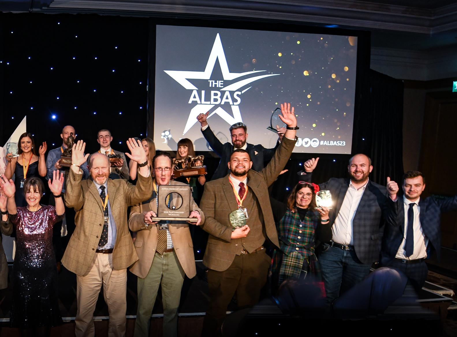 Winners at Lantra Scotland's ALBAS in 2023 celebrate