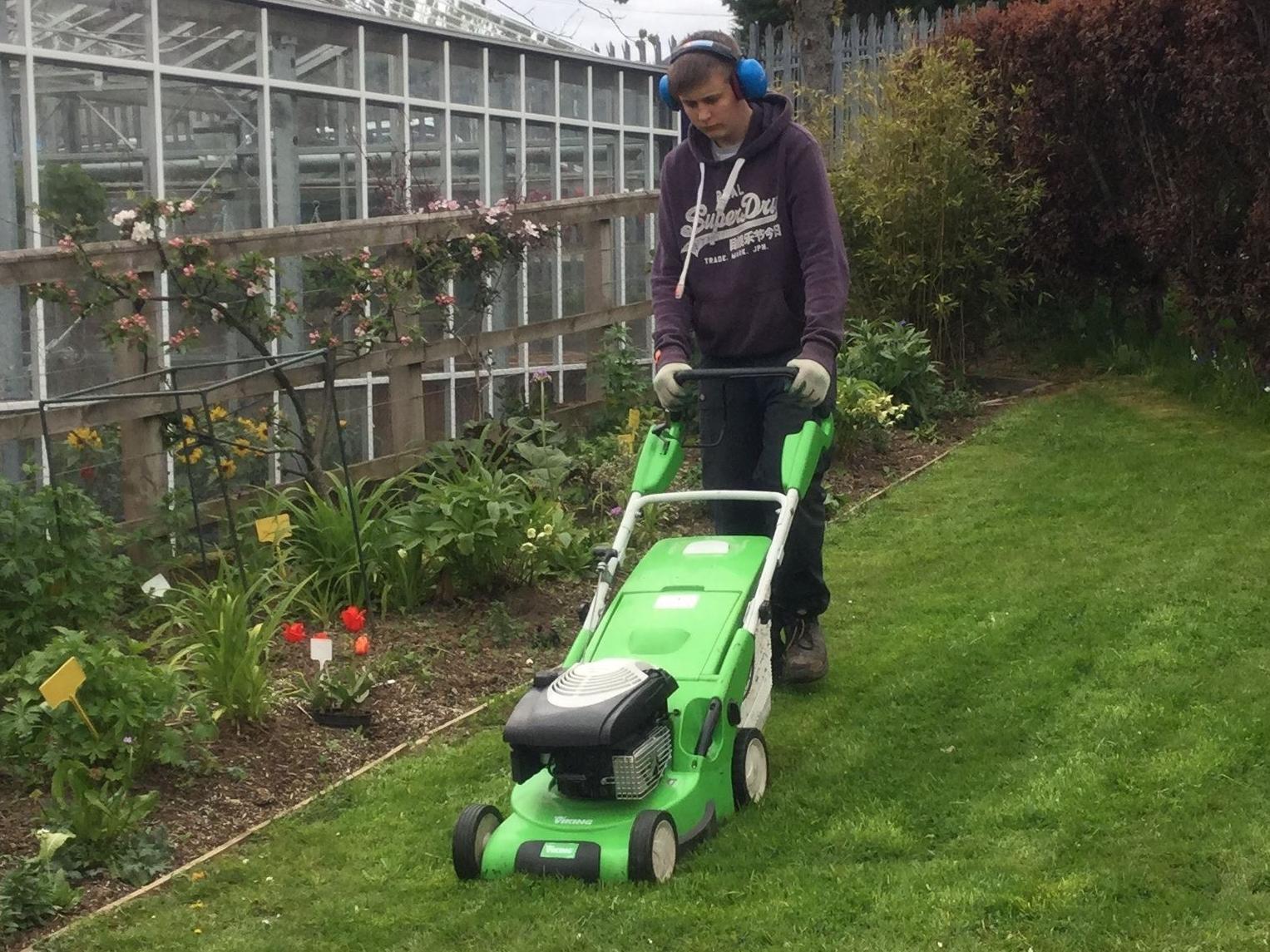 Reece has been doing Scottish Vocational Qualifications in horticulture through Borders College.