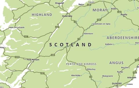 Map of Scotland